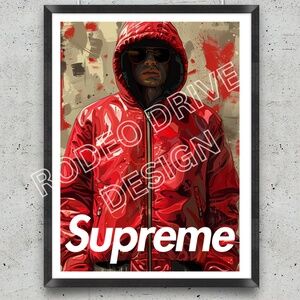 SUPREME WALL ART 11X17 PRINT SUPREME POSTER FRAME ARTWORK BY THE ARTIST DENARDAI